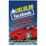 WMS195 Like Us On Facebook Sign