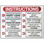 SI0109 Instructional Self-Serve Wash Bay Sign - 18" x 24"