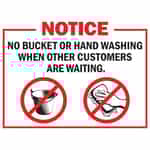Bay Sign SI0110 No Hand/Bucket Washing