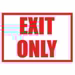 Exit Only Sign
