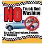 SIKR402 No Washing Truck Beds Sign