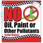SIKR406 No Oil or Paint Car Wash Sign