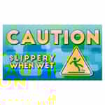 SIKR421 Slippery When Wet Bay Caution Sign