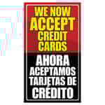 SIKRBL005 Kleen-Rite Car Wash Credit Card Acceptance Sign