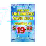 WS186SM Unlimited Wash Club Windmaster Sign from TSS
