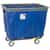 R and B Wire Products 412SOB 12 Bushel Blue Bumper Truck 2 Swivel 2 Rigid Casters