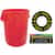 TO-RE-C Custom Artwork Red Towel Bin