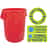 TO-RE-C Custom Artwork Red Towel Bin