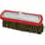 aluminum foam brush with a red rubber bumper and synthetic bristles that look like hogs hair