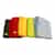 stacks of assorted color detailing towels