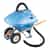 portable industrial vacuum installed on a wheelbarrow