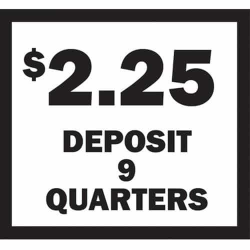 15121 Black and White Deposit 9 Quarters Decal