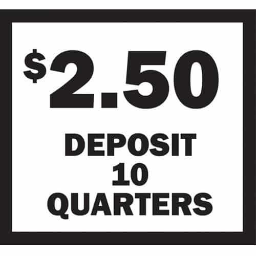 15122 Black and White Deposit 10 Quarters Decal