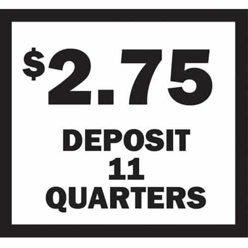 15123 Black and White Deposit 11 Quarters Decal