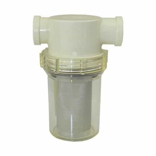 5732290 SMC White Cap Line Strainer with Clear Bowl