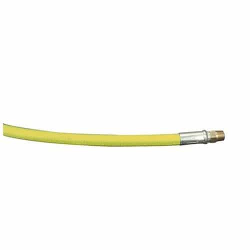 18' Yellow 3/8" Single Wirebraid Hose 3/8" MPE x 3/8" MPE