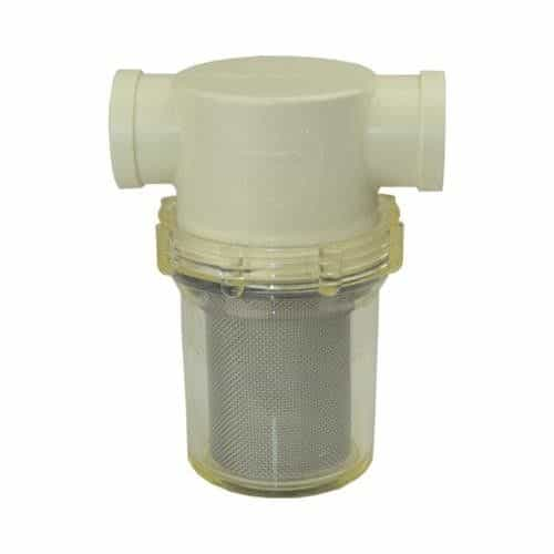 5588490 SMC White Cap Line Strainer with Clear Bowl