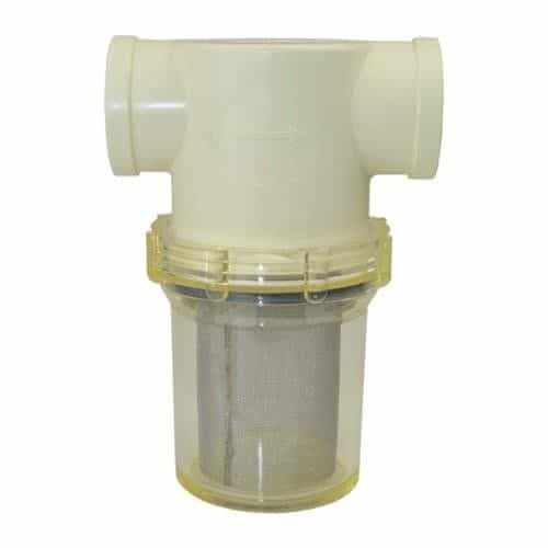5589690 SMC White Cap Line Strainer with Clear Bowl