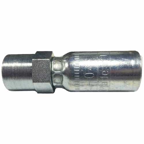 FP-04-04 Crimpable Hose Swivel Fitting - 1/4" Hose x 1/4" NPTF Female Pipe
