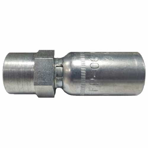 FP-06-06 Crimpable Hose Fittings - 3/8" Hose x 3/8" NPTF Pipe