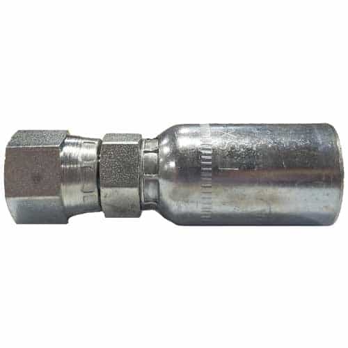 FSX-06-06 Crimpable Hose Swivel Fitting - 3/8" Hose x 3/8" SAE 45° Female