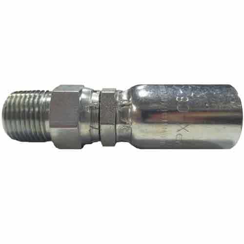 MPX-08-08 Carbon Steel Crimp Style Hose Fitting - 1/2" Hose x 1/2" NPTF