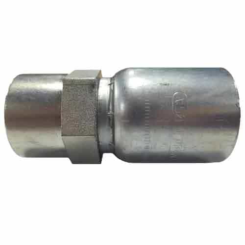 FP-16-16 Female 1 Inch Hose x 1 Inch NPTF Pipe Crimp Fitting