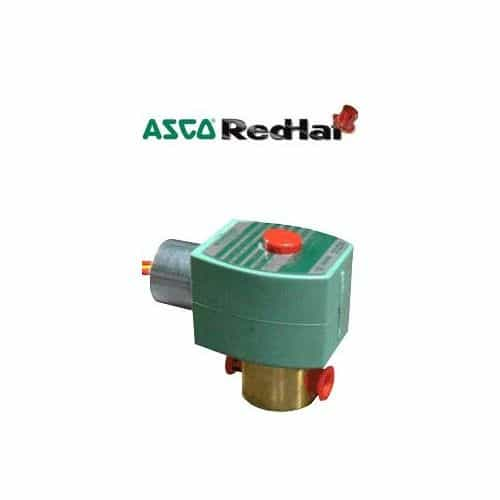 ASCO 8262H022 Brass 2-Way Normally Closed Solenoid Valve, 1/4 In Ports, 185 PSI, 24VAC