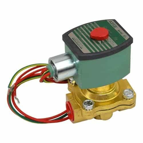 ASCO 8210G034 Brass 2-Way Normally Open Solenoid Valve, 1/2 In Ports, 150 PSI, 120VAC