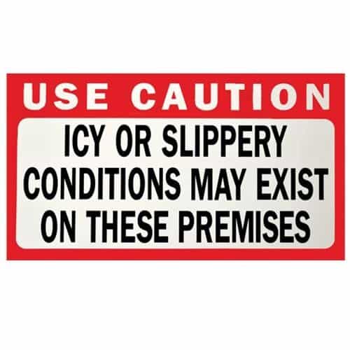 SI0144 Icy Or Slippery Conditions Car Wash Caution Sign