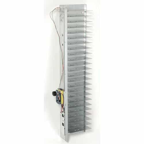 metal shelf with wiring attached