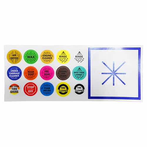 8 Function White Decal