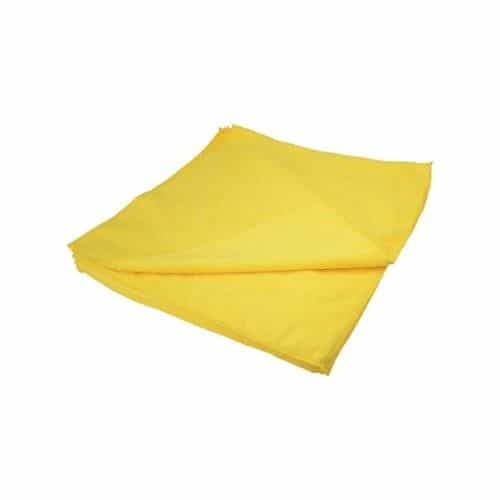 Flat-Packed Yellow Microfiber Towels