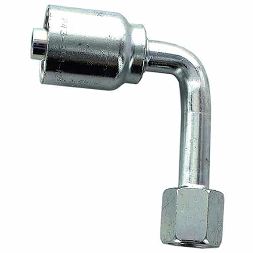Parker 1/2 in Female JIC 37° Elbow Swivel Crimp Style Hydraulic Hose Fitting 14143-8-8