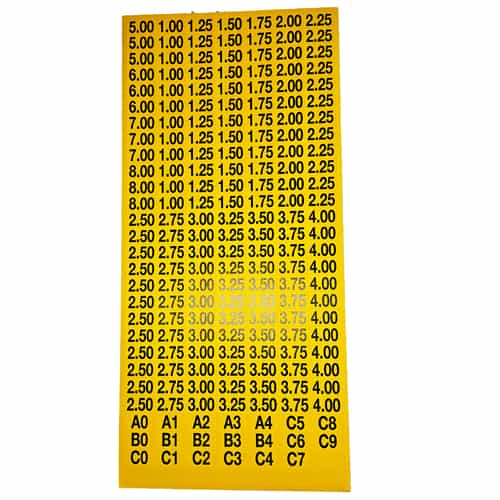 Kleen-Rite 19733 20-Position Shelf Label Decals for Kleen-View