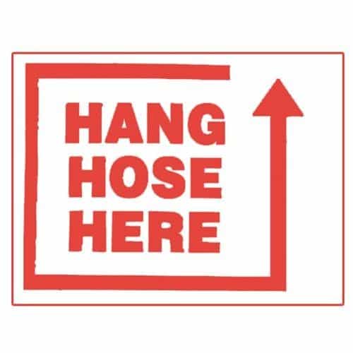Kleen-Rite CB0373 Vacuum Decal - Hang Hose Here