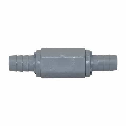 SMC 5722690 PVC Check Valve, 1/2 In. Hose Barbs