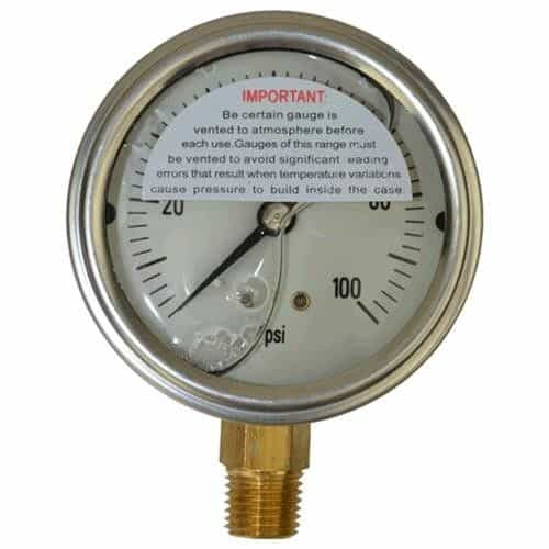 OCI Instruments 3034L 100L Liquid-Filled Pressure Gauge