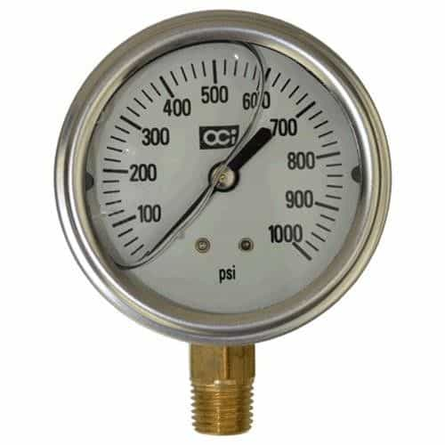 OCI Instruments 3034L 1000L Liquid-Filled Pressure Gauge