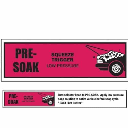 Presoak Sign Strip
