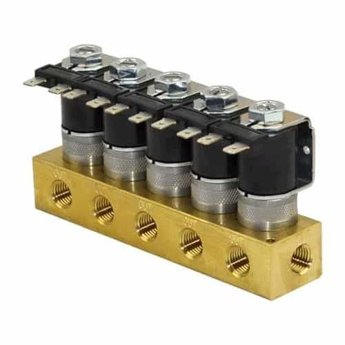 Kip Valves 24V Metering 5 Outlet Manifold Block