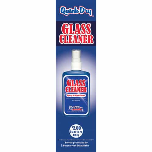 Quick Dry 4oz Glass Cleaner Single Column Vending Machine Decal