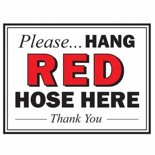 15094 The Dualer Hang Hose Here Decal - Red