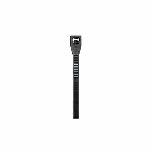 11 Inch Black Plastic Zip Ties - 100 Pack