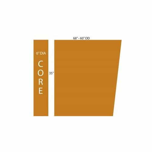 35" Van High Brush Top Section - Red Cloth