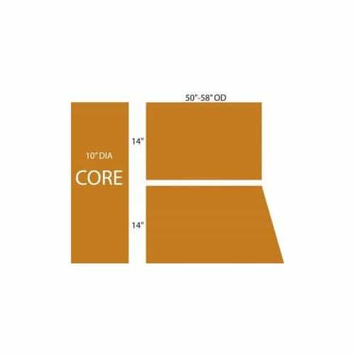 Rocker Panel Side Washer 10x28x50/58 Angle Cut - Black Cloth