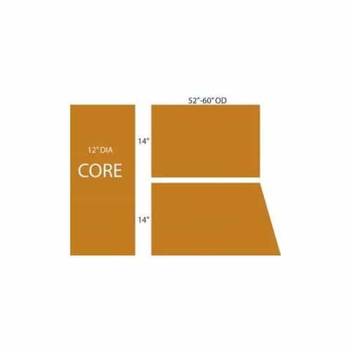 Hanna Rocker Panel Side Washer 12 Inch by 28 Inch by 52/60 Inch Angle Cut Red Cloth