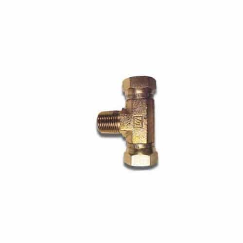 Non-Working Swivel Tee, 1/4M x 1/4F x 1/4F