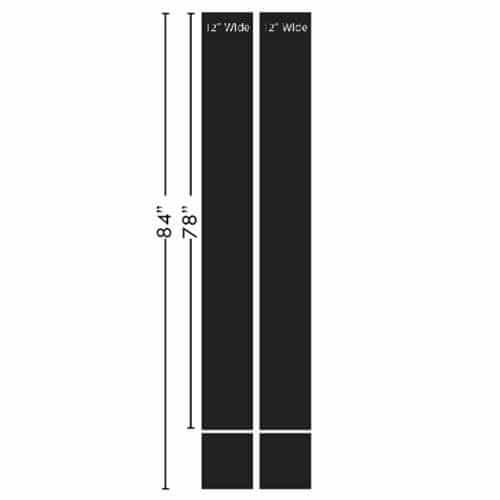 Universal Brush Replacement Cloth for Sonny's SFM801 Flat Basket Side to Side Mitter - Rod Style, Black