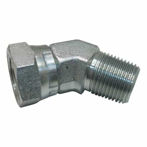 150346 45 Degree Non-Working Elbow Swivel - 1/4 Inch Male Pipe X 3/8 Inch Female NPSM